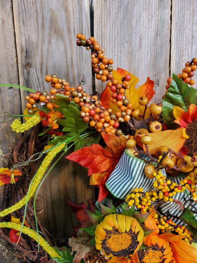 rustic orange sunflower wreath v3